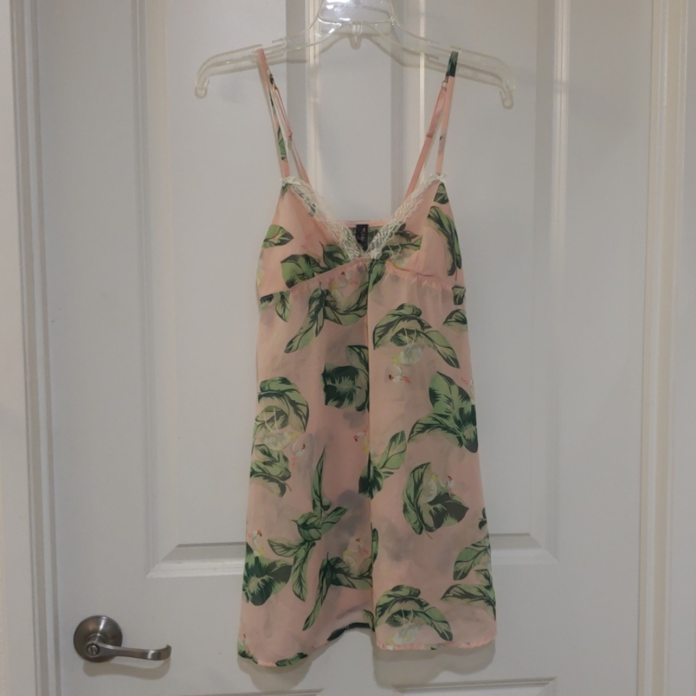 The webster flamingo sheer slip dress